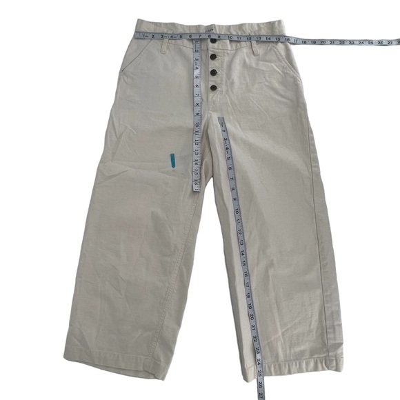 J. Crew White Wide Leg Button Fly Crop Jeans Size 29 Women's - Picture 4 of 6